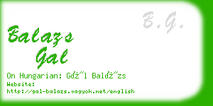 balazs gal business card